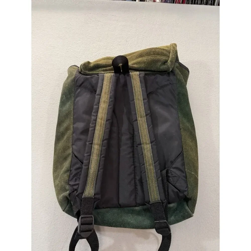 American Eagle Outfitters AEO Suede Green Rucksack Backpack Vintage Rugged